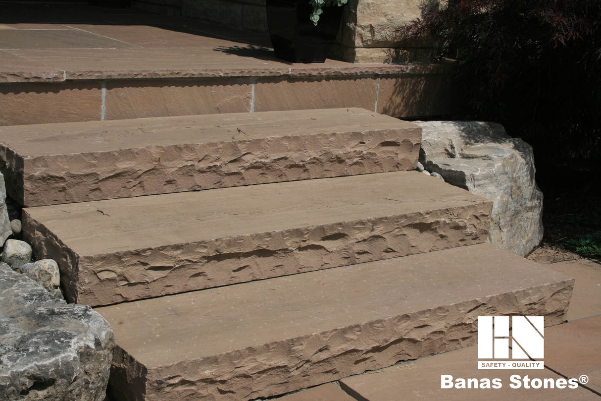 Banas Stones® Sandstone Steps - 6" Thick, 16" Depth - Ontario, Canada
