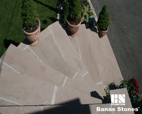 Banas Stones® Sandstone Steps - 6" Thick, 16" Depth - Ontario, Canada