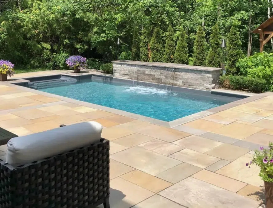 Banas Stones® 2" Thick Coping (Rock Faced) - 16" X 72" - Ontario