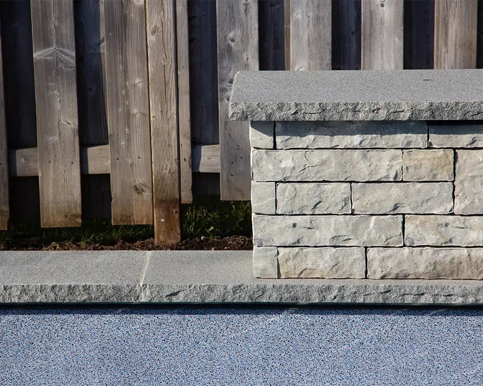 Banas Stones® 2" Thick Coping (Rock Faced) - 16" X 72" - Ontario
