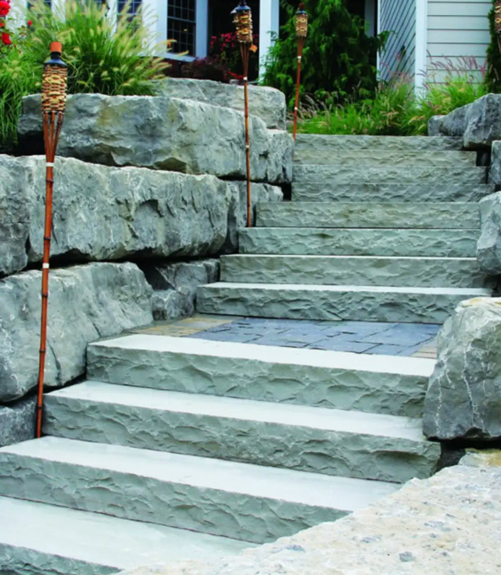Banas Stones® 2-3" Thick Coping (Rock Faced) - 12" X 48" - Ontario