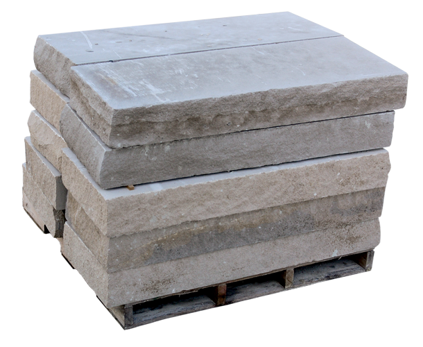 Products Steps - Indiana Limestone Snapped Four Sides - 6" thick