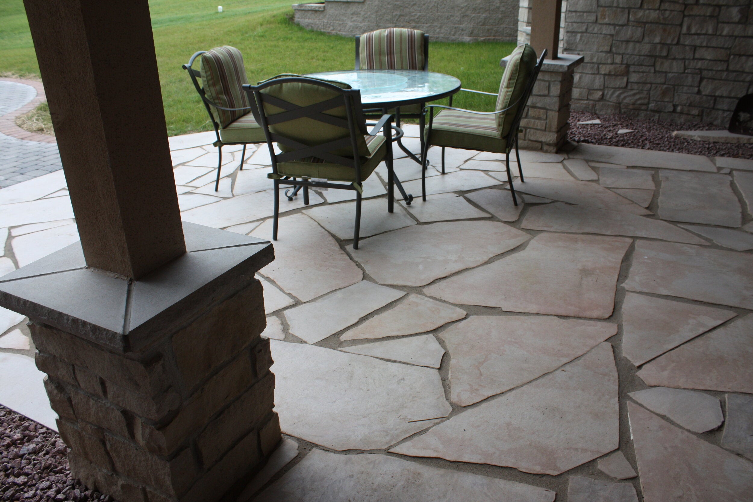 Natural Blue Granite Patio Stones - Stonesdirect.com