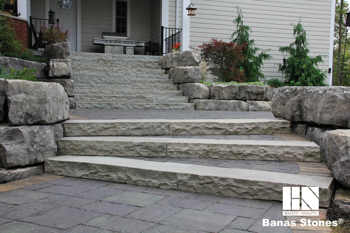 Banas Stones® Sandstone Steps - 6" Thick, 16" Depth - Ontario, Canada