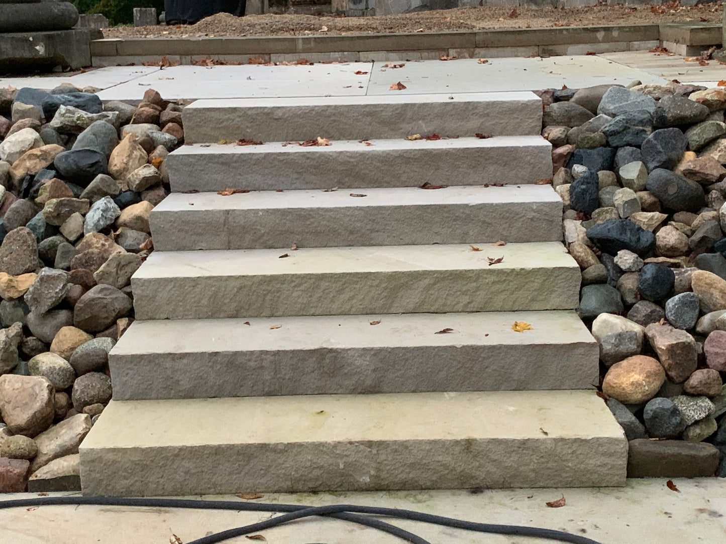Steps - Indiana Limestone Snapped Four Sides - 6" thick