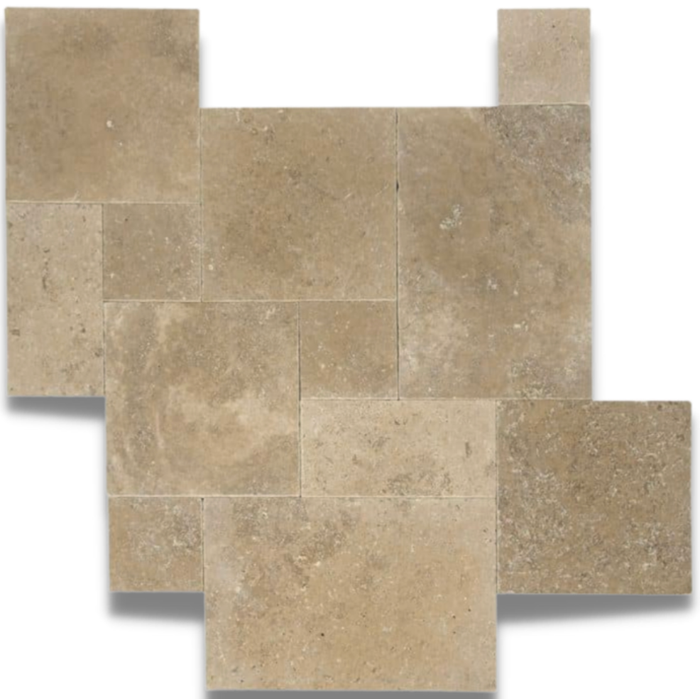 Travertine & Marble Patterned Stone Pavers - French Pattern - Gordonville - Pennsylvania