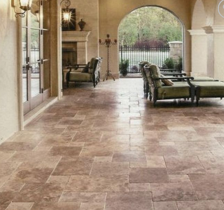 Travertine & Marble Patterned Stone Pavers - French Pattern - Gordonville - Pennsylvania