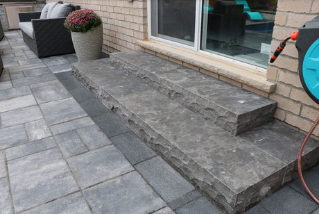 Banas Stones® Limestone Steps - 7" Thick, 16" Depth - Ontario, Canada