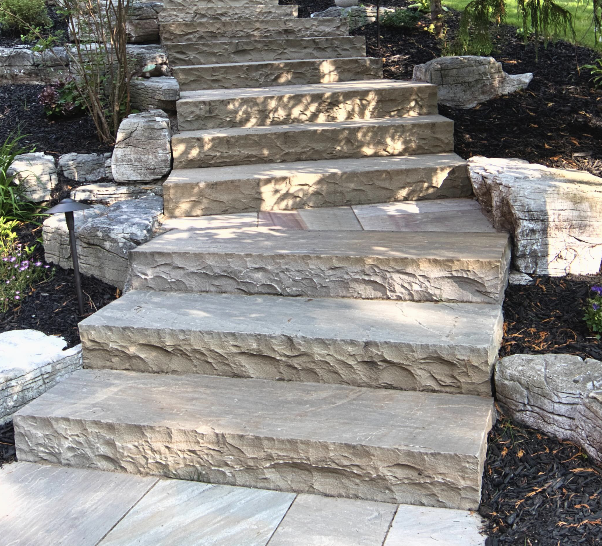 Banas Stones® Sandstone Steps - 6" Thick, 16" Depth - Ontario, Canada