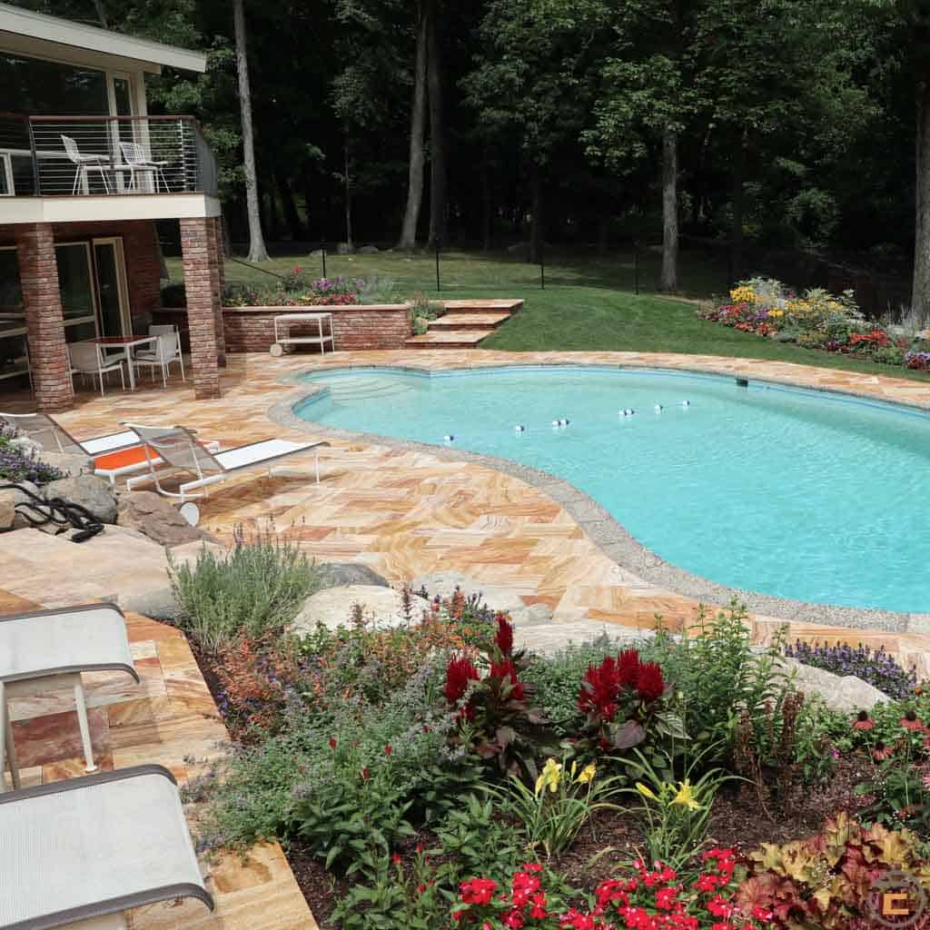 Travertine & Marble Patterned Stone Pavers - French Pattern - Gordonville - Pennsylvania