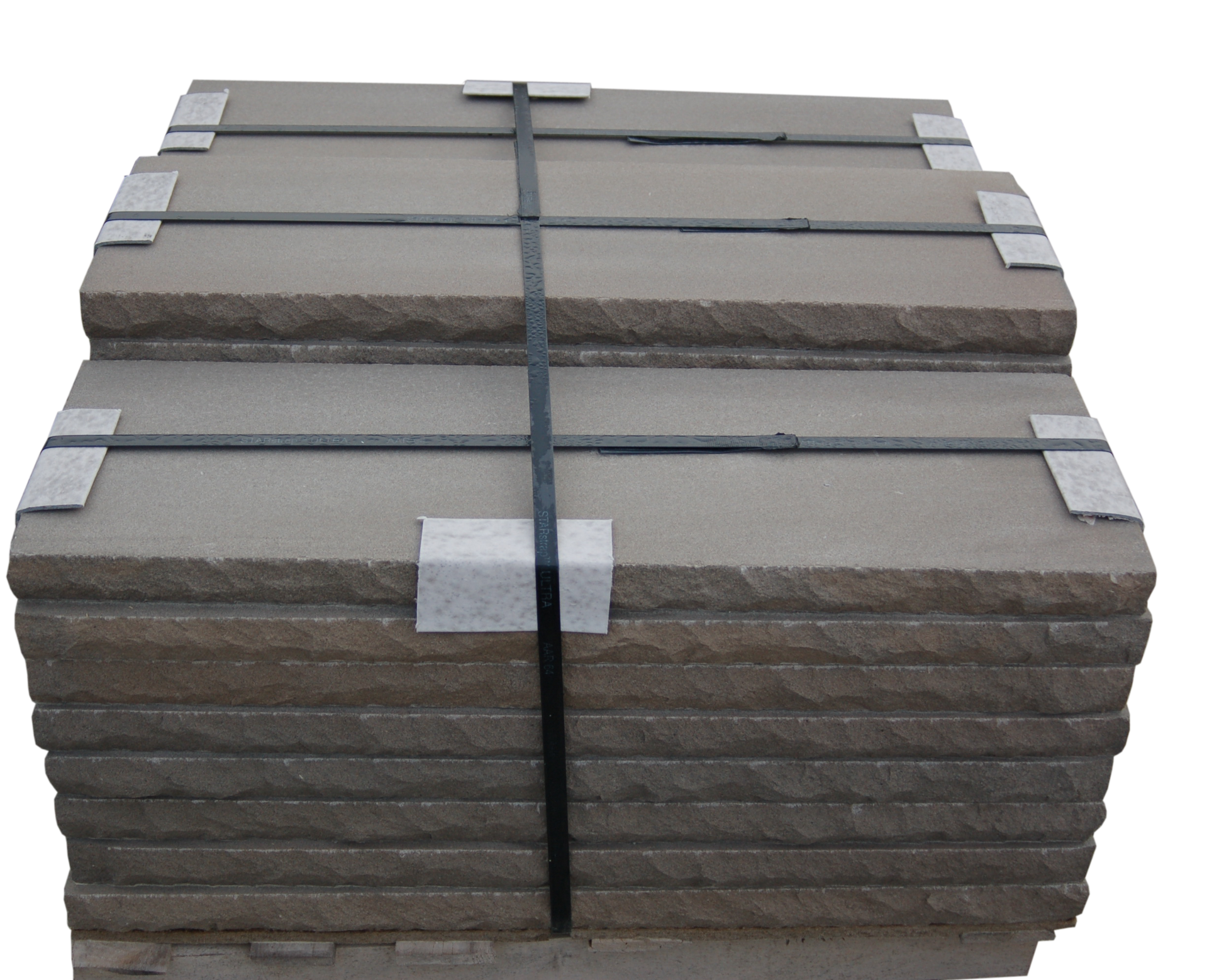 Coping - 2" Thick - Rockfaced - 2 Long Edges - sold per foot
