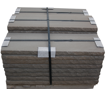 Coping - 2" Thick - Rockfaced - 2 Long Edges - sold per foot