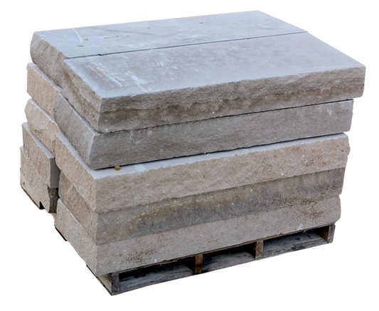 Products Steps - Indiana Limestone Snapped Four Sides - 6" thick